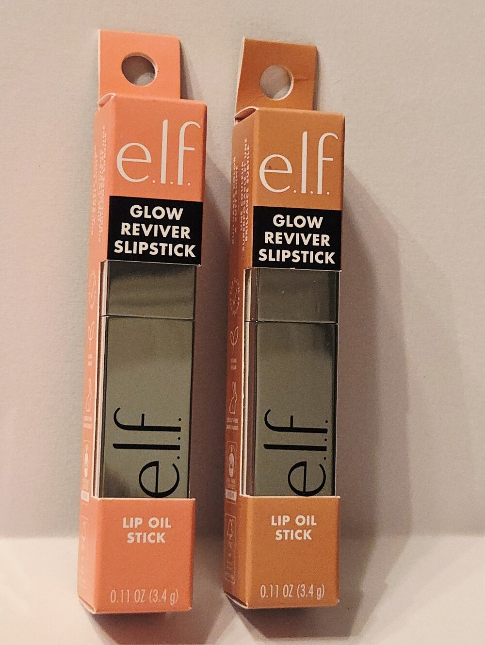 e.l.f. Glow Reviver Slipstick - Lip Oil Stick - Pink Me Energy and Cara-Melt